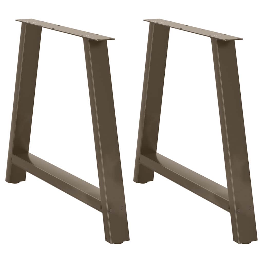 Gambe per tavolo da pranzo a forma di A 2 pz 100x(72-73) cm in acciaio