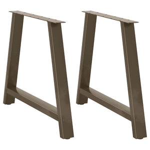 Gambe per tavolo da pranzo a forma di A 2 pz 100x(72-73) cm in acciaio