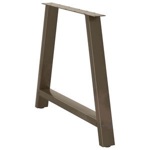 Gambe per tavolo da pranzo a forma di A 2 pz 100x(72-73) cm in acciaio