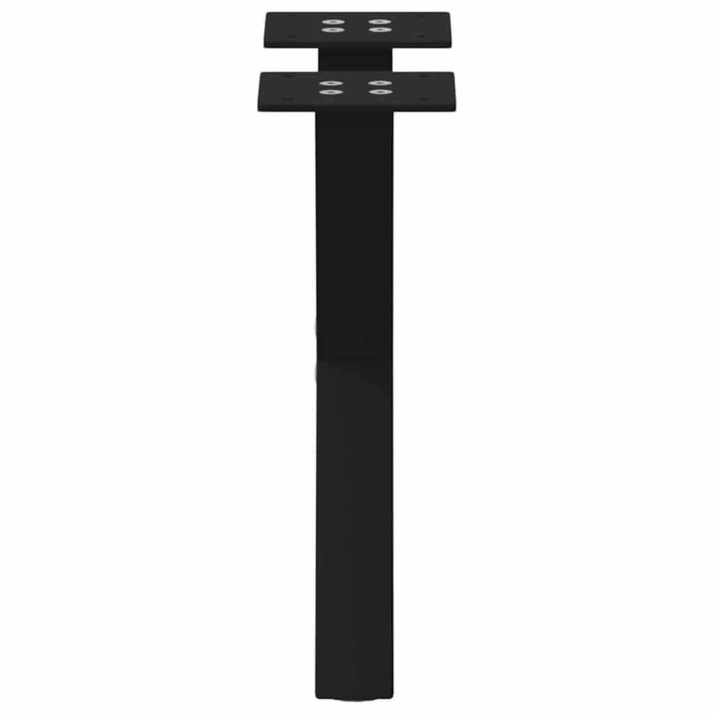 Gambe per Tavolino da Caffè a X 2 pz Nere 30x(30-31) cm Acciaio 4012868