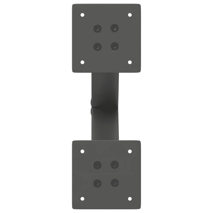 Gambe per Tavolino da Caff¨¨ a Forma di X 2 pz-Set di 2 Gamba per Tavolo Antracite 30x(30-31) cm Acciaio 946840