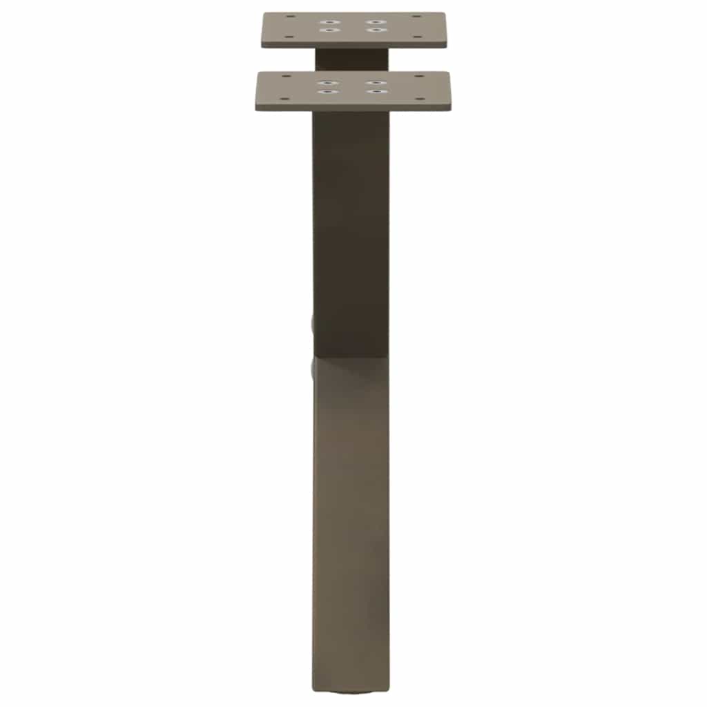 Gambe per Tavolino da Caffè a Forma di X 2 pz Acciaio Naturale 30x(30-31) cm Acciaio 4012871