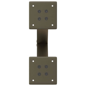 Gambe per Tavolino da Caffè a Forma di X 2 pz Acciaio Naturale 30x(30-31) cm Acciaio 4012871