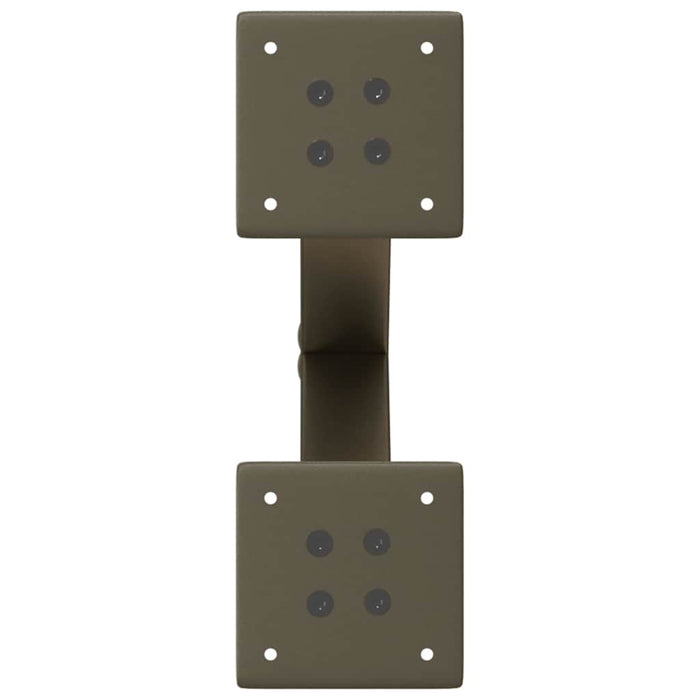 Gambe per Tavolino da Caffè a Forma di X 2 pz Acciaio Naturale 30x(30-31) cm Acciaio 4012871