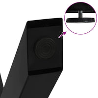 Gambe per Tavolino da Caffè a Forma di X 2 pz Nere 37x(30-31) cm Acciaio