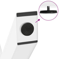 Gambe per Tavolino da Caff¨¨ a Forma di X 2 pz-Set di 2 Gamba per Tavolo Bianche 37x(30-31) cm Acciaio