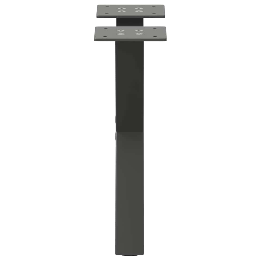 Gambe per Tavolino da Caffè a Forma di X 2 pz Antracite 37x(30-31) cm Acciaio 4012874