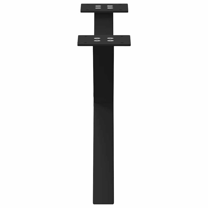 vidaXL Gambe per Tavolino da Caffè a X 2 pz Nere 50x(30-31) cm Acciaio