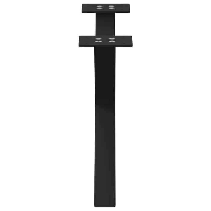 Gambe per Tavolino da Caffè a Forma di X 2 pz Nere 60x(30-31) cm Acciaio 4012880