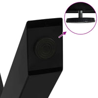 vidaXL Gambe per Tavolino da Caffè a Forma di X 2 pz Nere 60x(30-31) cm Acciaio