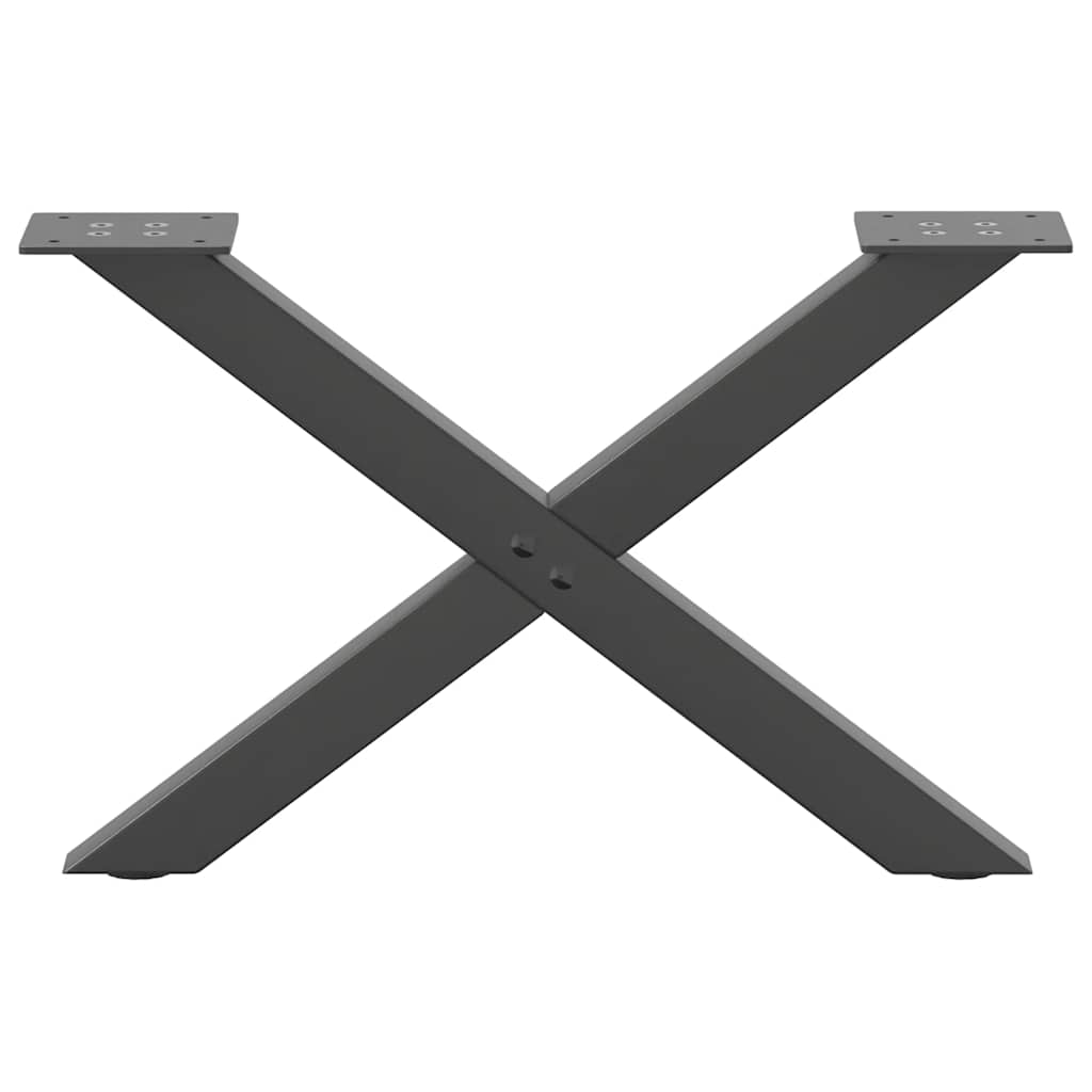 Gambe per Tavolino da Caffè a Forma di X 2 pz Antracite 60x(30-31) cm Acciaio 4012882