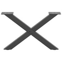 Gambe per Tavolino da Caffè a Forma di X 2 pz Antracite 60x(30-31) cm Acciaio 4012882