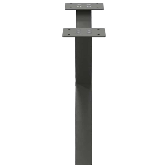 vidaXL Gambe per Tavolino da Caffè a Forma di X 2 pz Antracite 60x(30-31) cm Acciaio