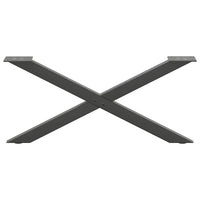 Gambe per Tavolino da Caff¨¨ a Forma di X 2 pz-Set di 2 Gamba per Tavolo Antracite 70x(30-31) cm Acciaio 350433