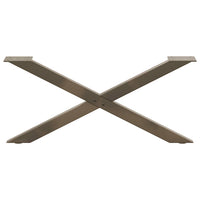 Gambe per Tavolino da Caff¨¨ a Forma di X 2 pz-Set di 2 Gamba per Tavolo Acciaio Naturale 70x(30-31) cm Acciaio 176835