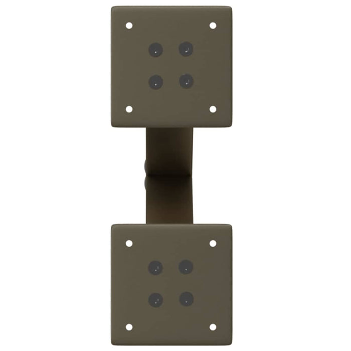 Gambe per Tavolino da Caffè a Forma di X 2 pz Acciaio Naturale 28x(42-43) cm Acciaio