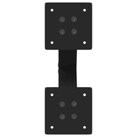 Gambe per Tavolino da Caff¨¨ a Forma di X 2 pz-Set di 2 Gamba per Tavolo Nere 38x(42-43) cm Acciaio 368004