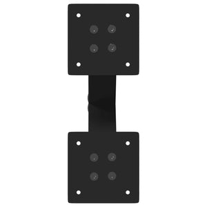 Gambe per Tavolino da Caff¨¨ a Forma di X 2 pz-Set di 2 Gamba per Tavolo Nere 38x(42-43) cm Acciaio 368004