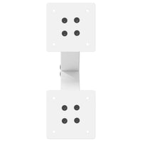 Gambe per Tavolino da Caffè a Forma di X 2 pz Bianche 38x(42-43) cm Acciaio 4012893