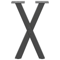 Gambe per Tavolino da Caffè a Forma di X 2 pz Antracite 38x(42-43) cm Acciaio 4012894