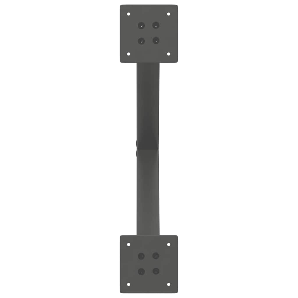 Gambe per Tavolino da Caff¨¨ a Forma di X 2 pz-Set di 2 Gamba per Tavolo Antracite 50x(42-43) cm Acciaio