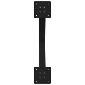 Gambe per Tavolino da Caffè a Forma di X 2 pz Nere 60x(42-43) cm Acciaio