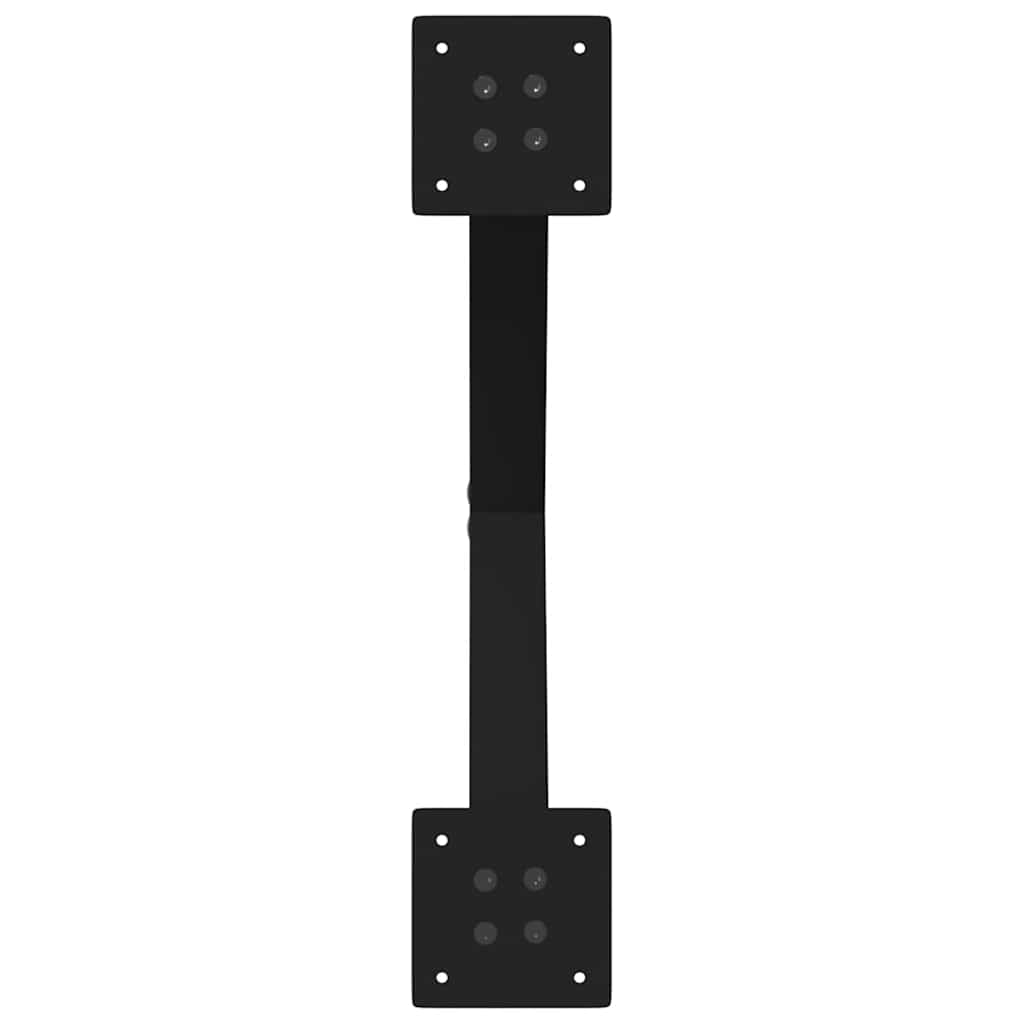 Gambe Tavolino Caffè a X 2 pz Nero 60x(42-43)cm Acciaio 4012900