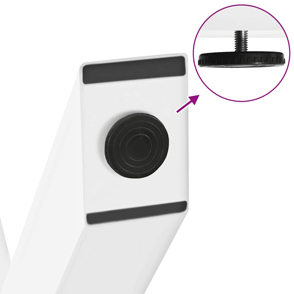 Gambe per Tavolino da Caffè a X 2 pz Bianche 60x(42-43) cm Acciaio 4012901