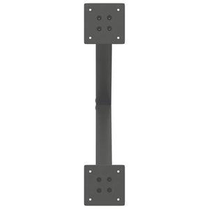 Gambe per Tavolino da Caffè a X 2 pz Antracite 60x(42-43) cm Acciaio