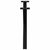 Gambe per Tavolino da Caff¨¨ a Forma di X 2 pz-Set di 2 Gamba per Tavolo Nere 70x(42-43) cm Acciaio 324199