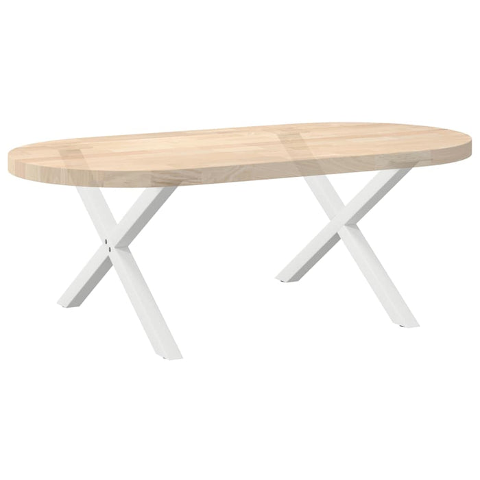 vidaXL Gambe per Tavolino da Caffè a Forma di X 2 pz Bianche 70x(42-43) cm Acciaio