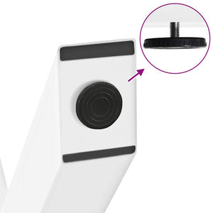 Gambe per Tavolino da Caffè a Forma di X 2 pz Bianche 70x(42-43) cm Acciaio 4012905