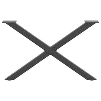 Gambe per Tavolino da Caffè a Forma di X 2 pz Antracite 70x(42-43) cm Acciaio 4012906