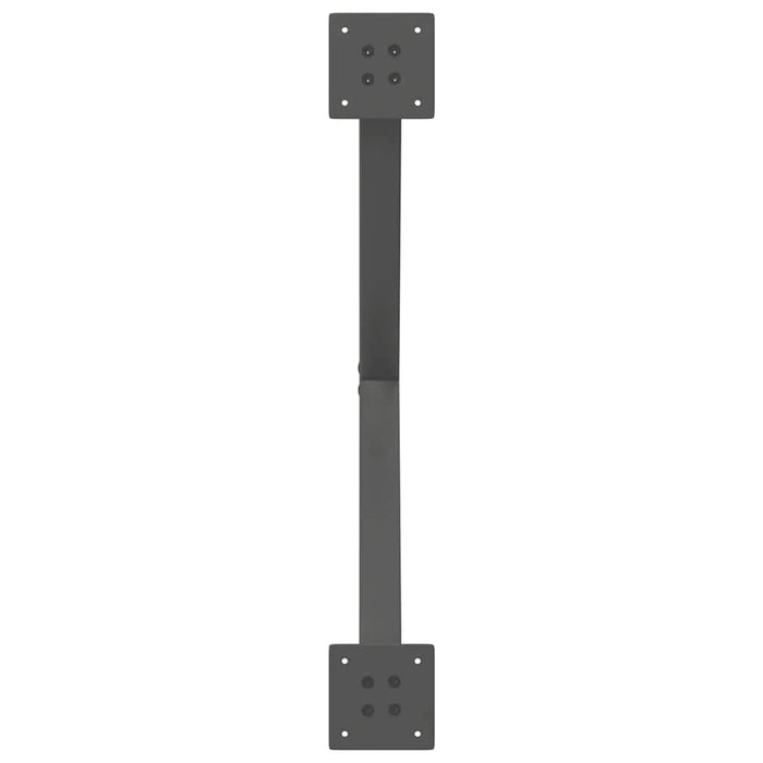 Gambe per Tavolino da Caff¨¨ a Forma di X 2 pz-Set di 2 Gamba per Tavolo Antracite 70x(42-43) cm Acciaio 265381