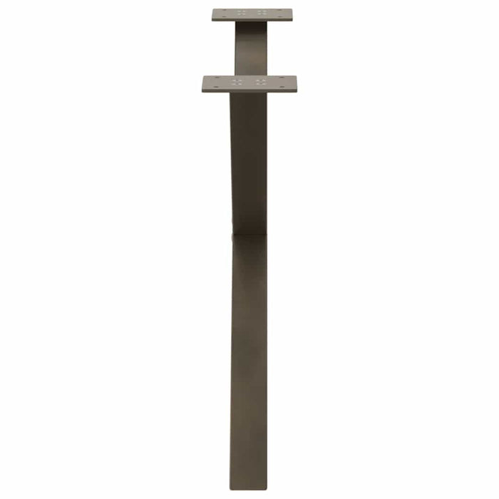 Gambe per Tavolino da Caff¨¨ a Forma di X 2 pz-Set di 2 Gamba per Tavolo Acciaio Naturale 70x(42-43) cm Acciaio 478498