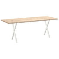 Gambe per tavolo da pranzo a forma di X 2 pz bianche 57x(72-73) cm in acciaio 4012913