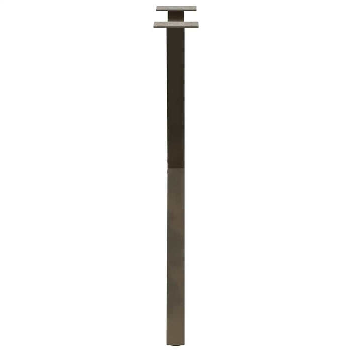 Gambe per tavolo da pranzo a forma di X 2 pz in acciaio naturale 57x(72-73) cm