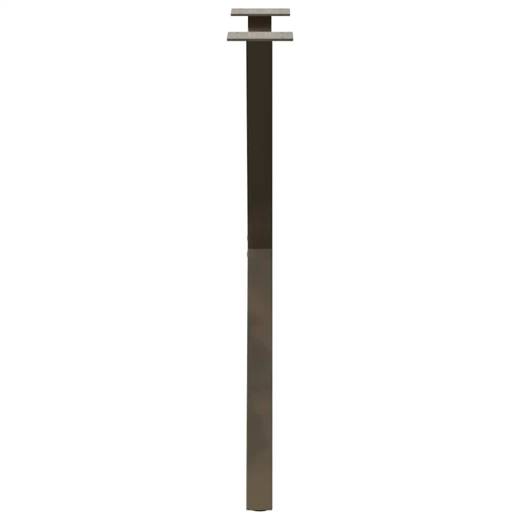 Gambe per tavolo da pranzo a forma di X 2 pz in acciaio naturale 57x(72-73) cm 4012915