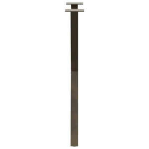 Gambe per tavolo da pranzo a forma di X 2 pz in acciaio naturale 57x(72-73) cm 4012915