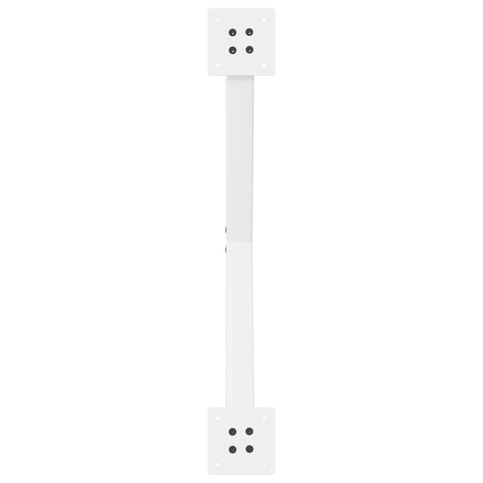 Gambe per tavolo da pranzo a forma di X 2 pz bianche 70x(72-73) cm in acciaio