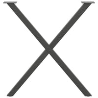 Gambe per tavolo da pranzo a forma di X 2 pz Antracite 70x(72-73) cm Acciaio 4012918