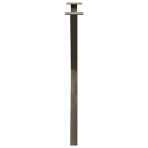 Gambe per tavolo da pranzo a forma di X 2 pz in acciaio naturale 80x(72-73) cm