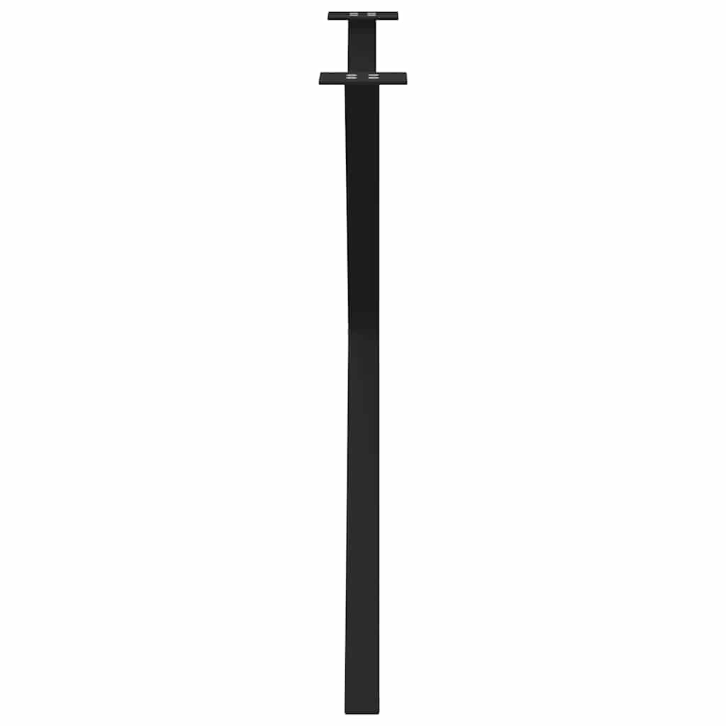Gambe per tavolo da pranzo a forma di X 2 pz nere 90x(72-73) cm in acciaio 4012924