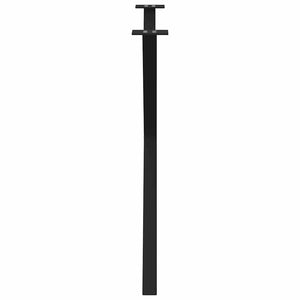 Gambe per tavolo da pranzo a forma di X 2 pz nere 90x(72-73) cm in acciaio 4012924