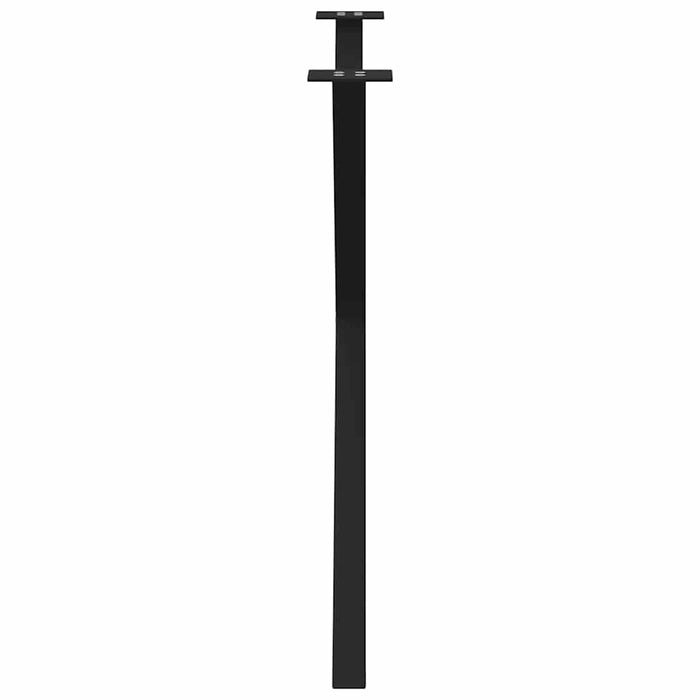 Gambe per tavolo da pranzo a forma di X 2 pz nere 90x(72-73) cm in acciaio 4012924