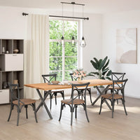 vidaXL Gambe per tavolo da pranzo a forma di X 2 pz Antracite 90x(72-73) cm Acciaio