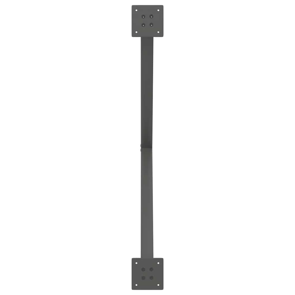 Gambe per tavolo da pranzo a forma di X 2 pz Antracite 90x(72-73) cm Acciaio 4012926