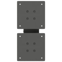 Gambe per Tavolino da Caff¨¨ a Forma di X 2 pz-Set di 2 Gamba per Tavolo Antracite 30x(30-31) cm Acciaio 793566