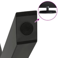 Gambe per Tavolino da Caffè a Forma di X 2 pz Antracite 40x(30-31) cm Acciaio
