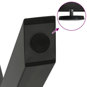 Gambe per Tavolino da Caffè a Forma di X 2 pz Antracite 40x(30-31) cm Acciaio 4012934